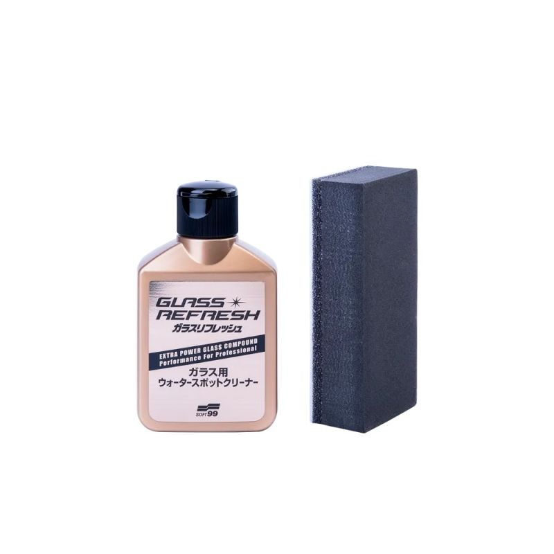 Абразивный очиститель стекла SOFT99 Glass Refresh 05066 Extra Strength Glass Compound 80 мл от водного камня с аппликатором Чортков - изображение 3