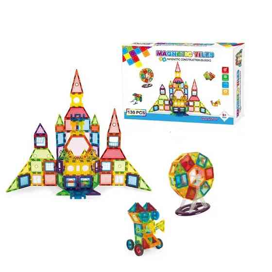 Конструктор магнітний різнокольоровий дитячий на 130 деталей Кам'янець-Подільський