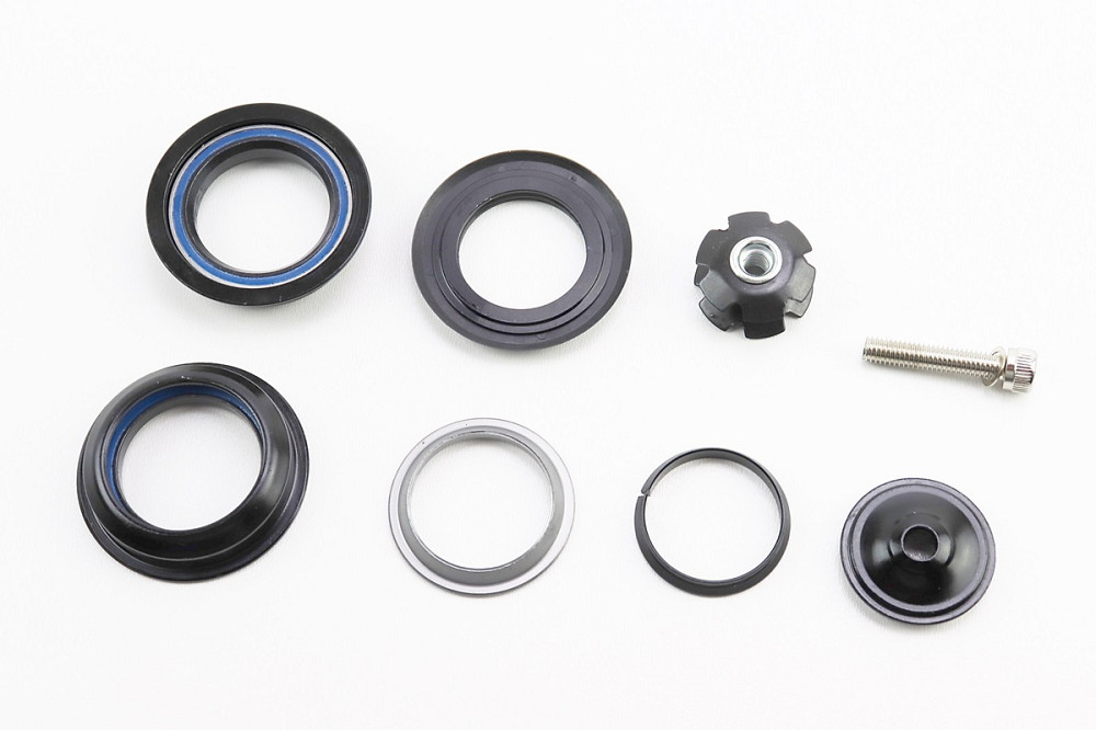 Кермова колонка 1-1/8" (44/28,6x44/30) безрізьбової вилки, напівінтегровані, пром-підшипники, чорні H114 Київ - фото 2