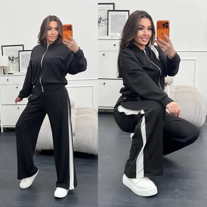 Жіночий спортивний костюм з лампасами — стильний повсякденний комплект Одеса - фото 19