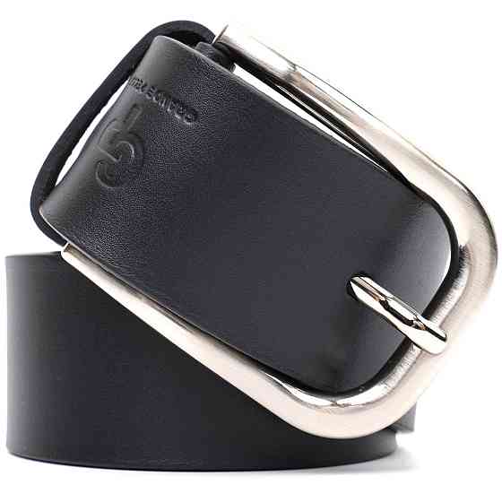 Шкіряний чоловічий ремінь під джинси Чорний (GRANDE PELLE) Київ