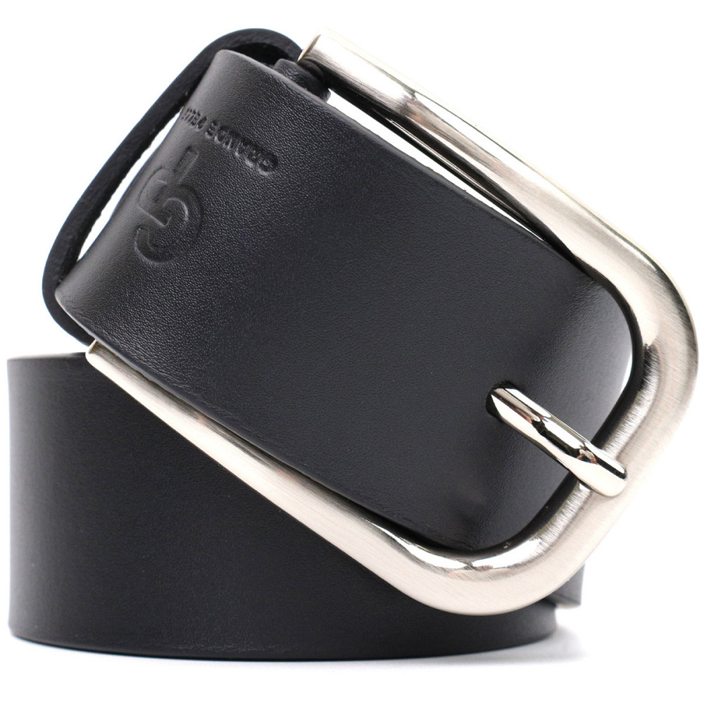 Шкіряний чоловічий ремінь під джинси Чорний (GRANDE PELLE) Київ - фото 1