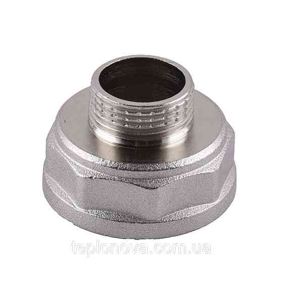 Переходник редукционный никелированный 1 1/4″ВР х 3/4″НР штампованный А0607А(нк) VA Черновцы