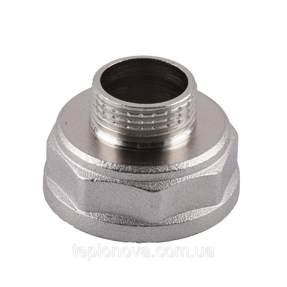 Переходник редукционный никелированный 1 1/4″ВР х 3/4″НР штампованный А0607А(нк) VA Черновцы - изображение 2