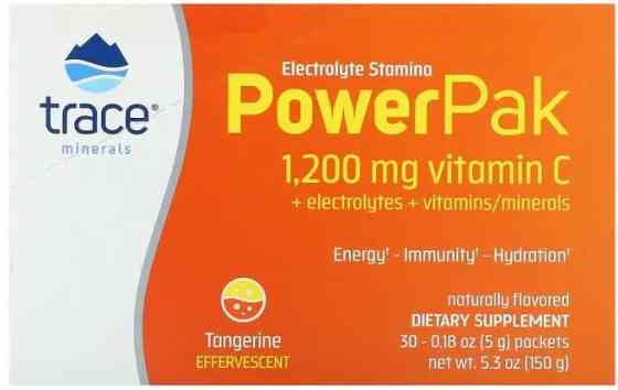 Електроліти Trace Minerals Research Electrolyte Stamina Power Pak 30 пакетов по 5 г мандарин Київ