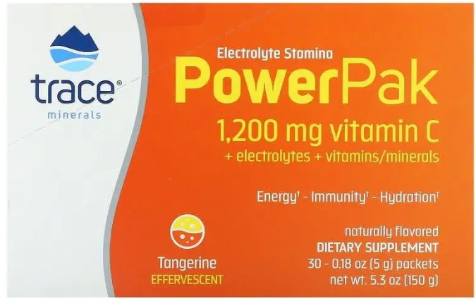Електроліти Trace Minerals Research Electrolyte Stamina Power Pak 30 пакетов по 5 г мандарин Київ - фото 1