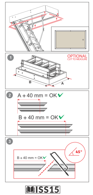 Декоративная планка  наличник для чердачной лестницы Oman  140x85 см Львов - изображение 4
