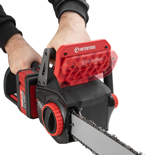 Пила ланцюгова акумуляторна безщіткова 40 В (2×20 В), шина 35 см, SDS-система натяжки ланцюга, без ЗП та АКБ, STORM INTERTOOL Київ - фото 10