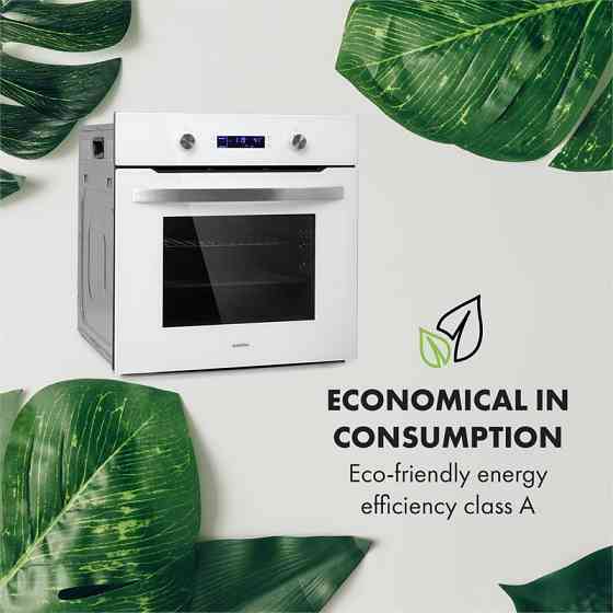 Монтажный комплект Gusteau Aurora духовка + настенная вытяжка 2950 Вт 64 л 550 м³/ч белая нержавеющая сталь Ровно