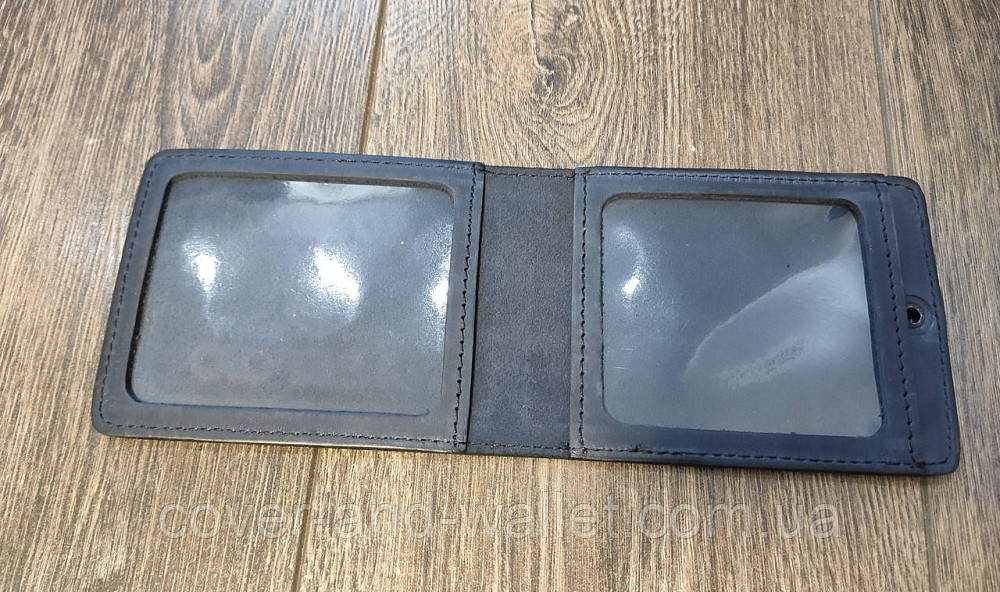 Шкіряна обкладинка "Дозвіл на зброю" синього кольору Київ - фото 4