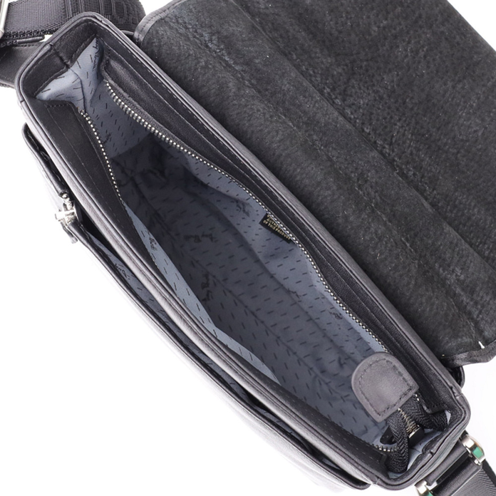 Мужская сумка через плечо из мягкой натуральной кожи Tony Perotti 20845_1 (9207-24 nero) Черный Киев - изображение 7