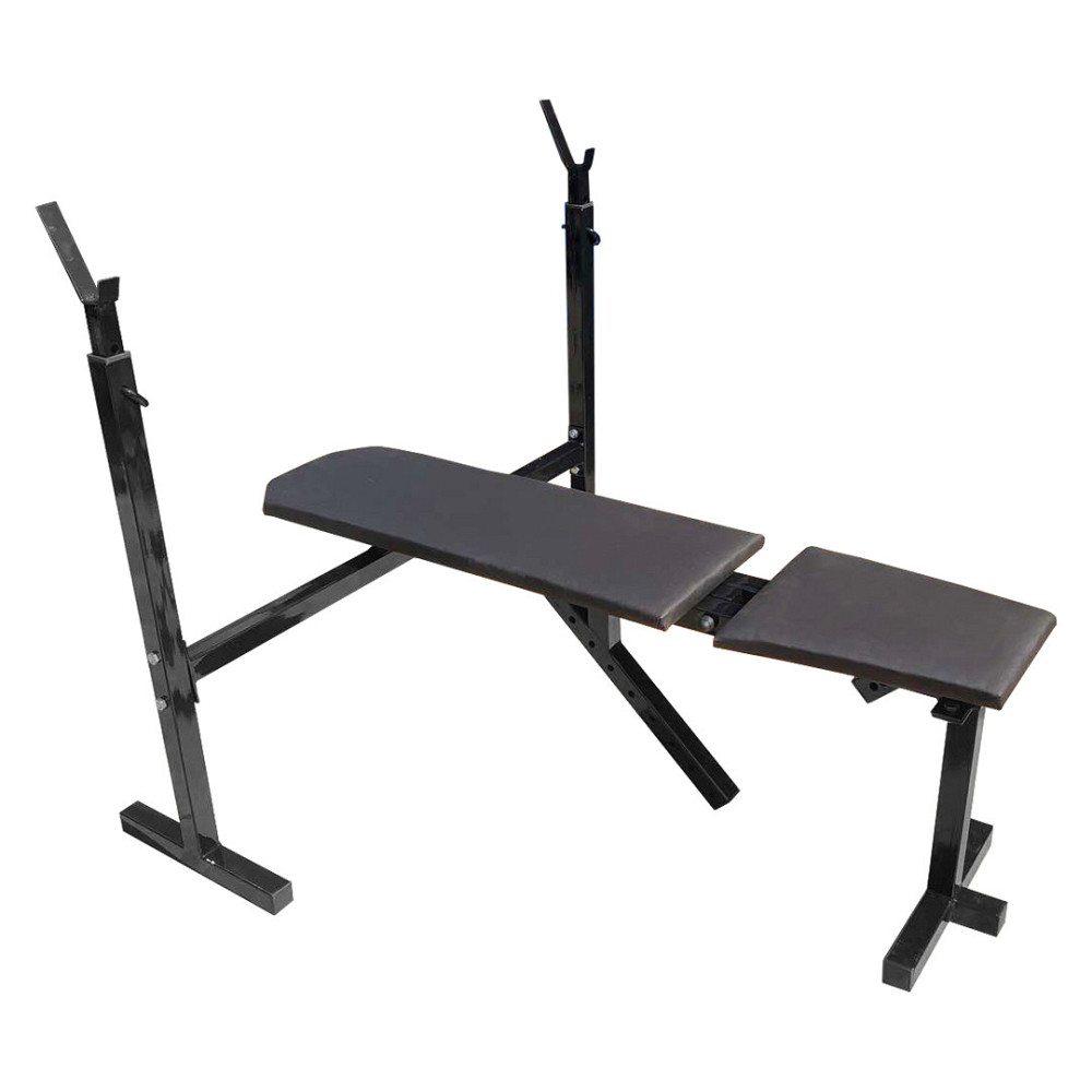 Лавка для жиму зі стійками 30 на 30 мм регульована Чорний Київ - фото 5