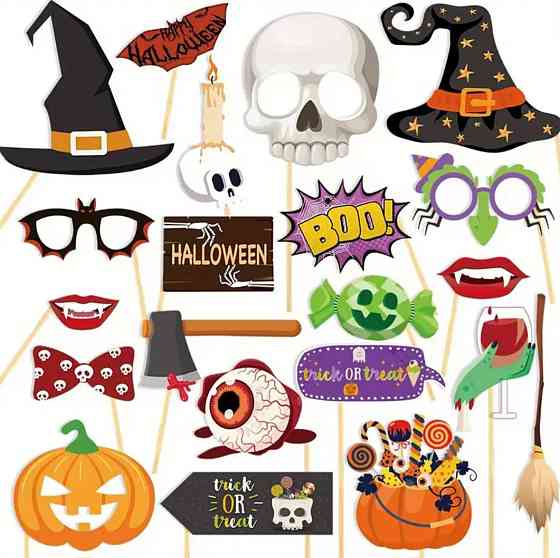 Бутафория на Хэллоуин 21 деталь one size разноцветный Киев