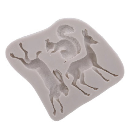 Молд силиконовый Животные 90 на 93 мм серый Киев - изображение 4