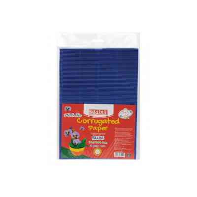 Цветной картон Maxi A4 Гофрокартон металлизированный 21х29,7 см синий (MX61909) Винница
