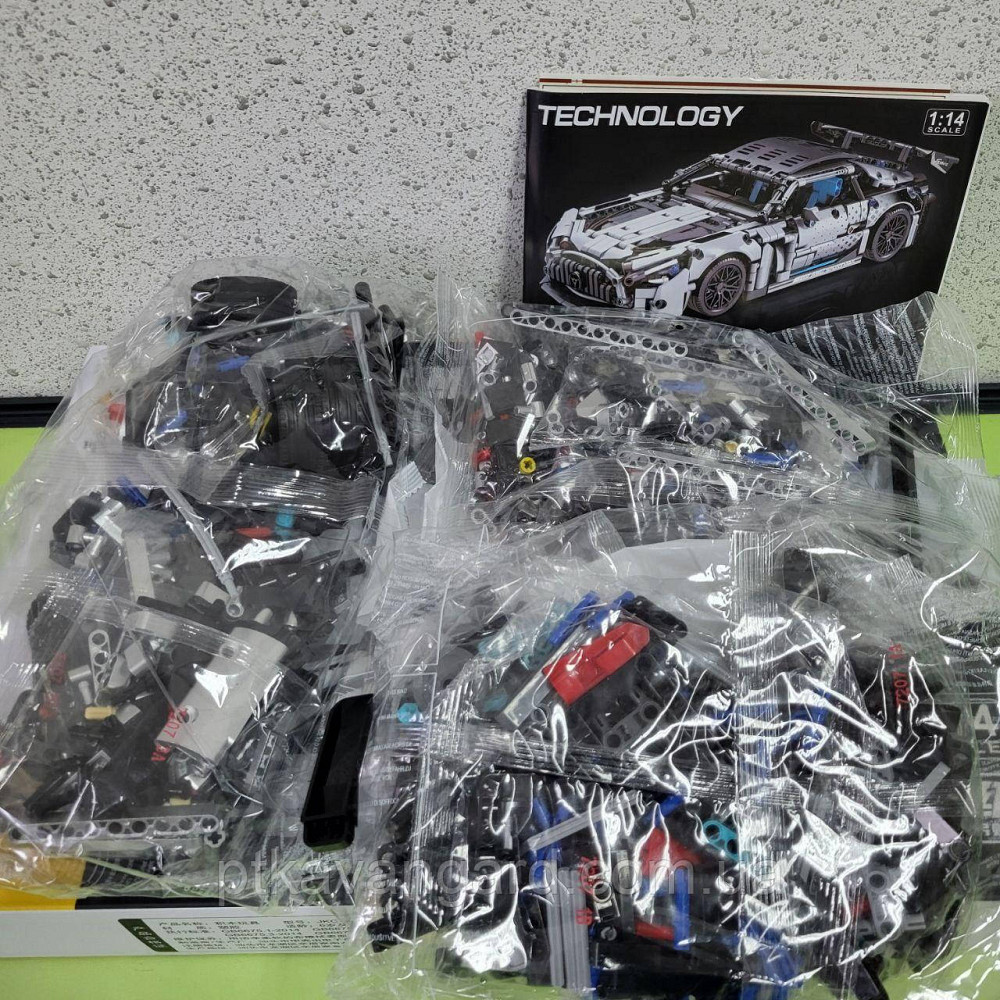 Конструктор автомобіль Мерседес АМГ 1310 деталей 1:14 Технік JKC 7207 чорно-білий Хмельницький - фото 4