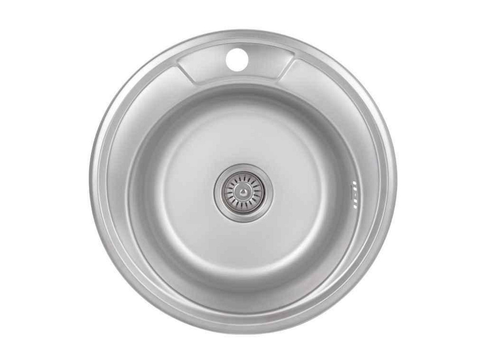 Мойка врезная 490x490х160мм 1 490-A, Satin 0,6мм BRIN490SAT06 ТМ Brinex Киев - изображение 1