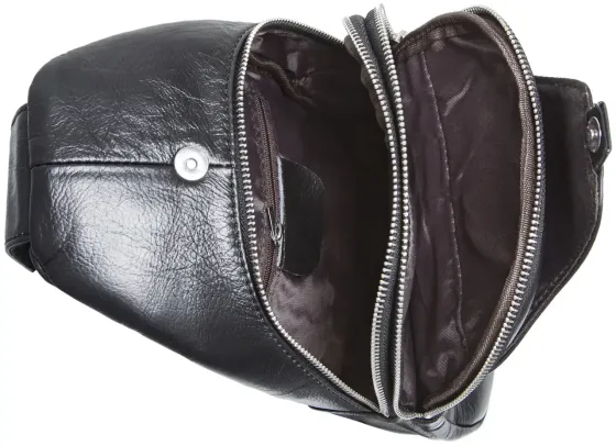 Шкіряна чоловіча нагрудна сумка слінг Tiding Bag 79906 Кам'янське