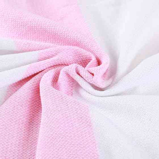 Полотенце пештемаль Lovely Svi хлопковое, пляжное, хамам, spa - XХL 100x180 см Pink/Blue Stripes Киев