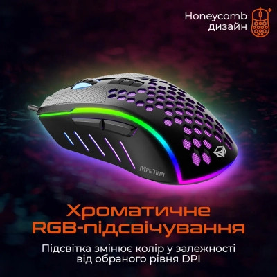 Мышка Meetion GM15 USB Black (MT-GM015-A) Винница - изображение 4