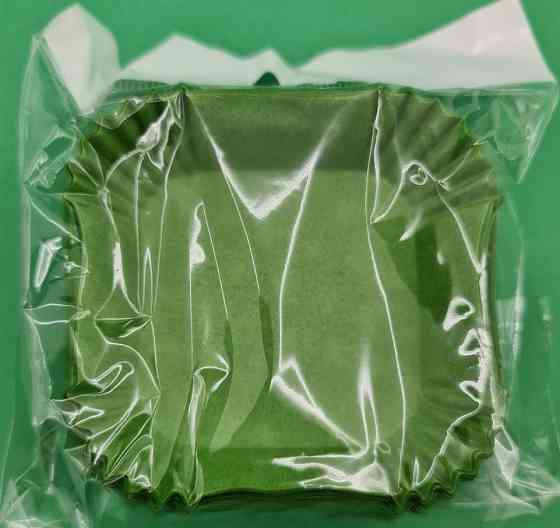 Тартолетка для кексів"Квадратна зелена"(58,5*58,5*21,5) (100шт)/К-58,5/ (1 уп.) Харків