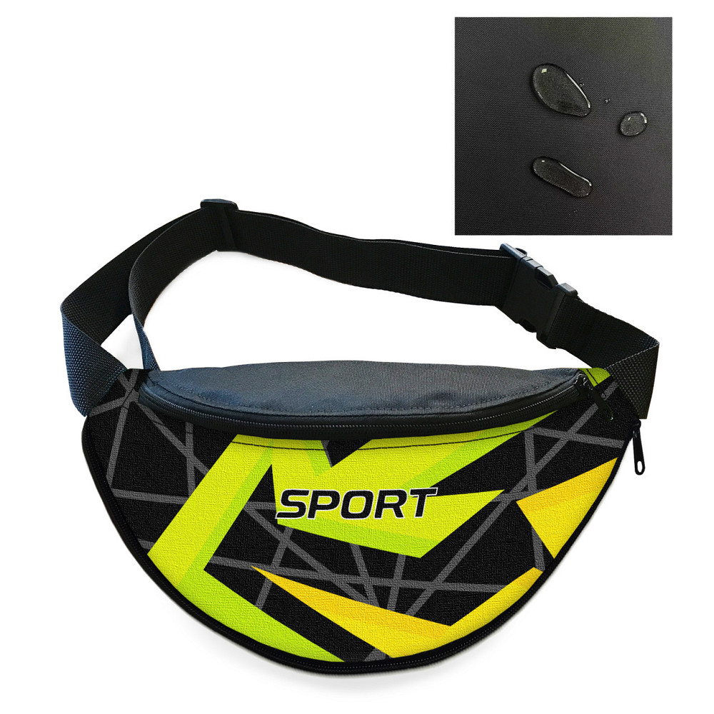 Сумка-бананка Sport чоловіча/жіноча спортивна 32×16 см з розширювачем поясна сумка або сумка через плече (3753) Київ - фото 2