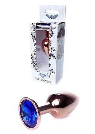 Анальна пробка - Jewellery Red Gold Plug Dark Blue Sex Aura Київ