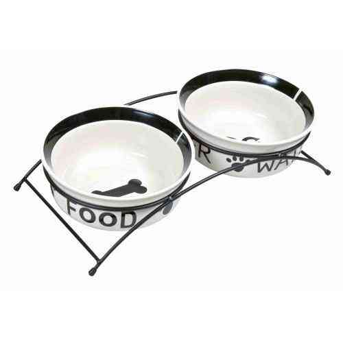 Миски Trixie Eat on Feet для собак, на металлической подставке, керамические, 20 см, 2х1.6 л Киев