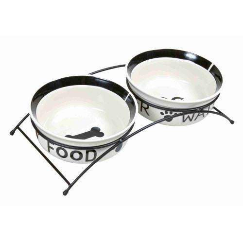 Миски Trixie Eat on Feet для собак, на металлической подставке, керамические, 20 см, 2х1.6 л Киев - изображение 1