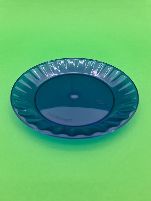 Тарілка 160 мм десертна склоподібна, блакитна 10 шт Харків - фото 2