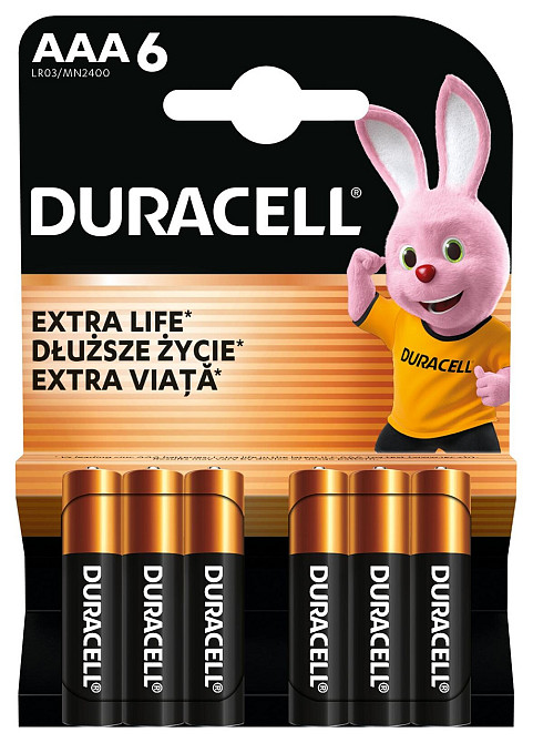 Лужні батарейки Duracell AAA, 6 шт (6409632) Київ - фото 5