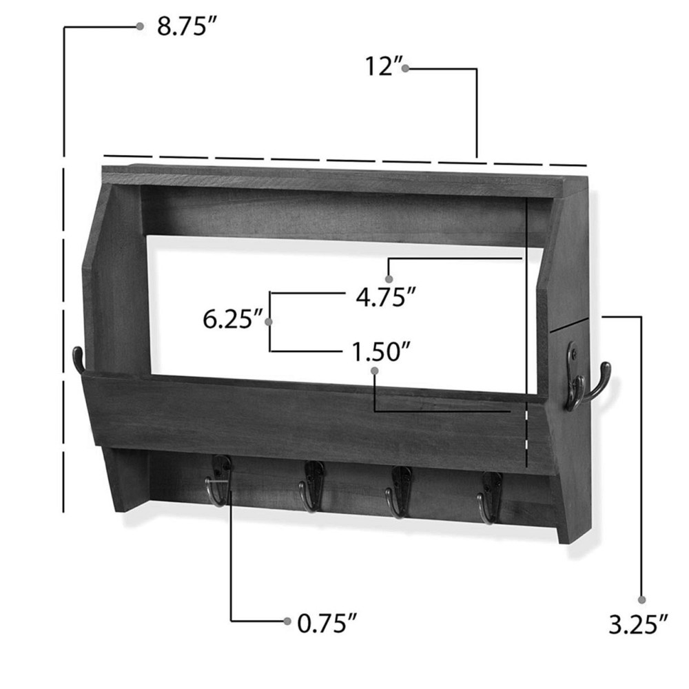 Ключниця дерев'яна "Дотіншер" сепія Миколаїв - фото 2