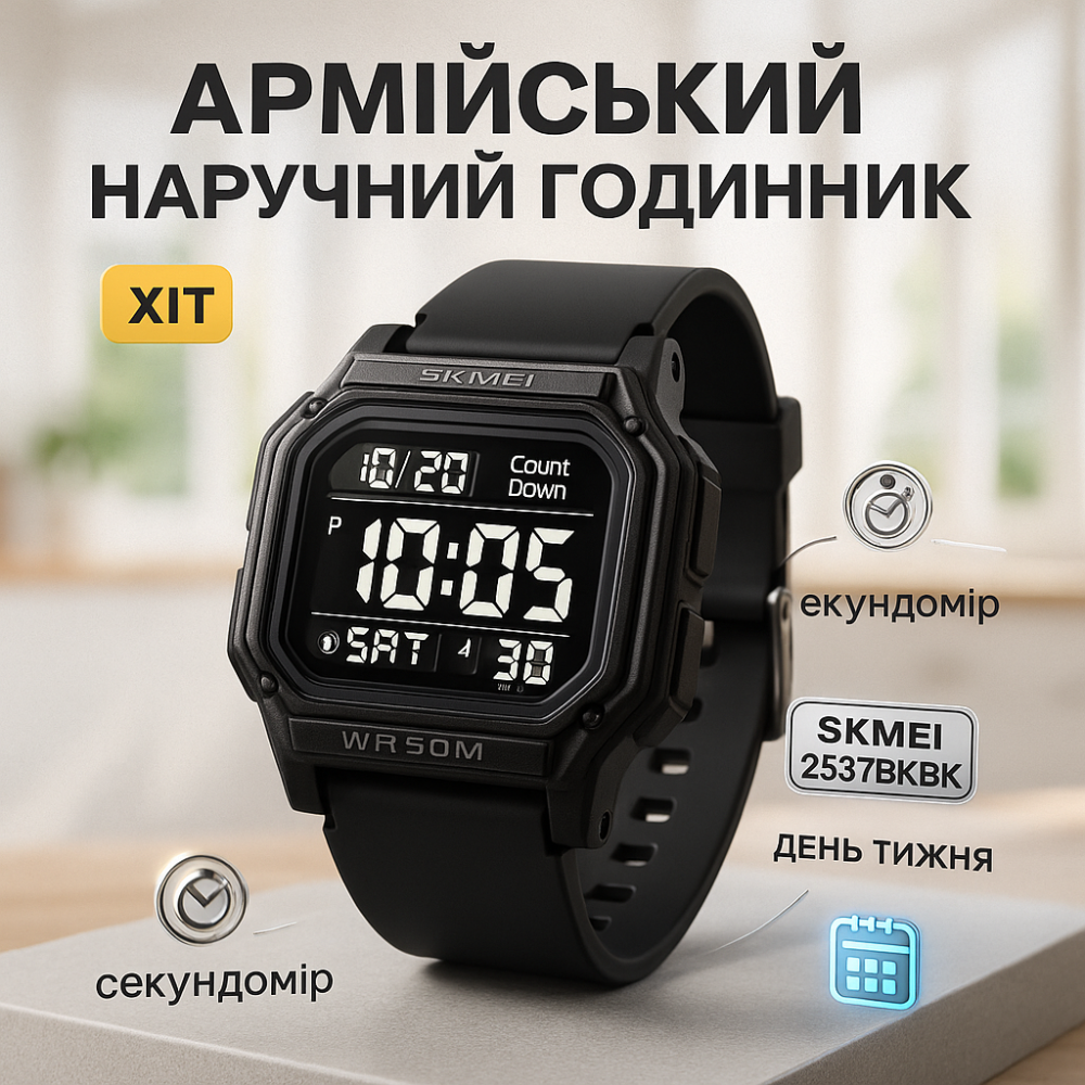 Годинник рибалки мисливця, Армійський чоловічий годинник хорошої якості військовий чоловічий EN-87 Львів - фото 6