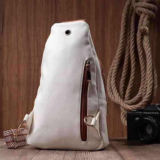 Топова слінг сумка для жінок з екошкіри Vintage 22746 Білий Київ