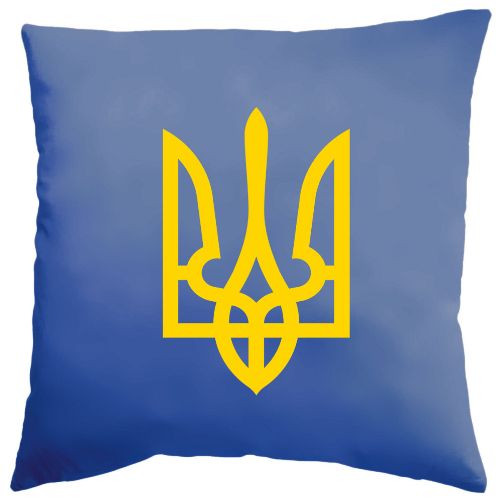 Оригінальний подарунок, двокольорова подушка з Гербом Укрїни Одеса - фото 1