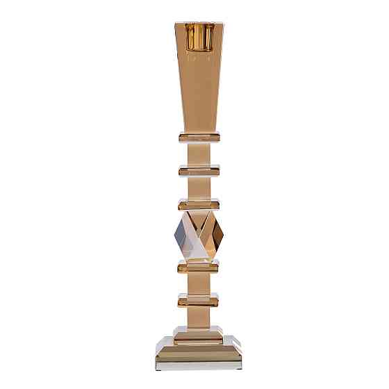 Высокий стеклянный подсвечник 27.5 см классический Киев