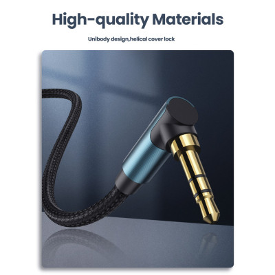 Кабель мультимедійний 3.5mm M to 3.5mm M 1.5m 90° corner AV112 blue Ugreen (60180) Вінниця - фото 12