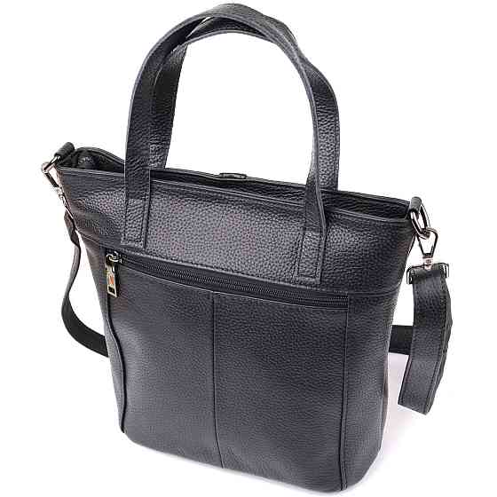 Женская сумка из натуральной кожи Vintage 22993 Черный Киев