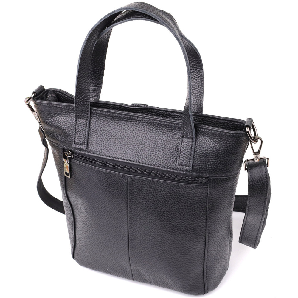 Сумка жіноча з натуральної шкіри Vintage 22993 Чорний Київ - фото 2