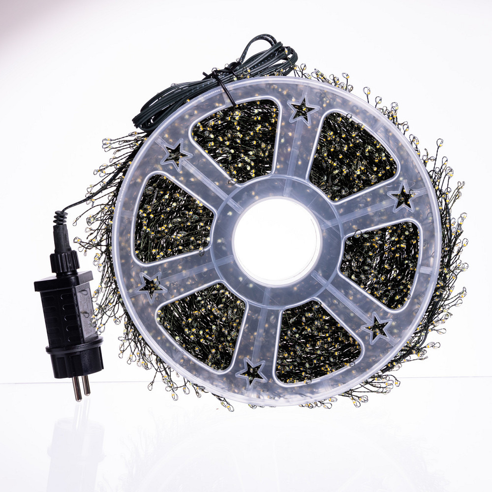 Garlando Новорічна гірлянда кімнатна роса 100 м 3000 LED Хвойна лапа зелений провід Жовте сяйво Коломия - фото 6