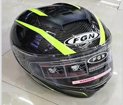 Шлем-интеграл  (mod: 602) (size:XL,  под карбон , желтая полоса) Мукачево - изображение 1