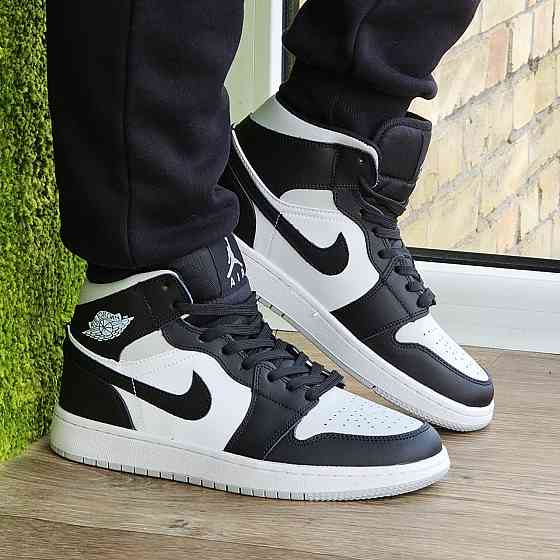 Высокие Термо Кроссовки Nike AIR Jordan Белые Мужские Еврозима Джордан Найк Кожаные (размеры: 41,42,43,44,45) Днепр