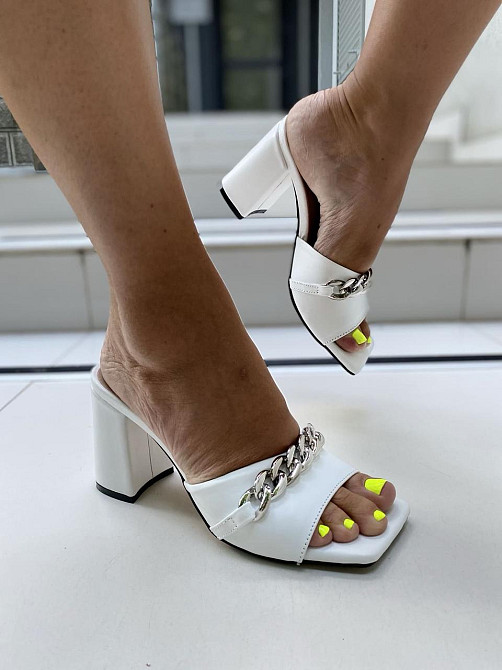 ARLEN Шльопанці жіночі ARLEN Ш-Амина цеп білі (літо, шкіра натуральна) (4683) 36-39 Коломия - фото 5