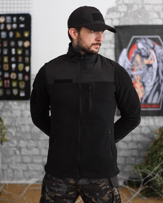 Флисовка черная полиция под жетон и шеврон Одесса - изображение 18