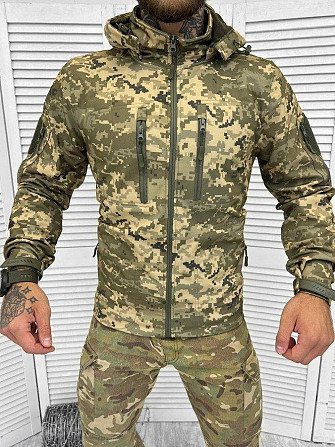 Осіння тактична куртка софтшел Soft-Shell SQUAD піксель ВТ7898 Одесса - изображение 8