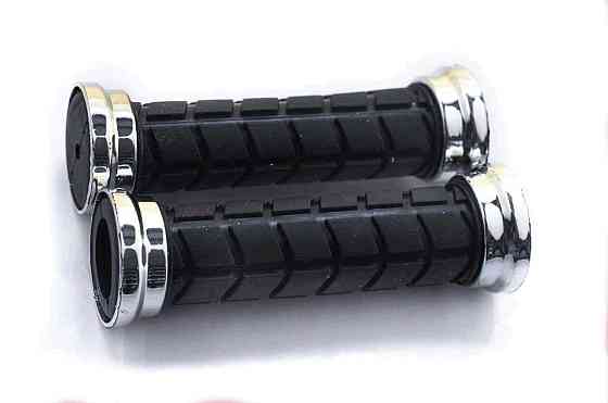 Ручки керма велосипедні гумові (ободок хром) Мукачево