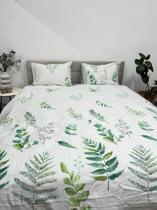 Ecotton Комплект постільної білизни Ecotton полуторний 150х215 см Папороть біла 21204 Коломыя - изображение 5
