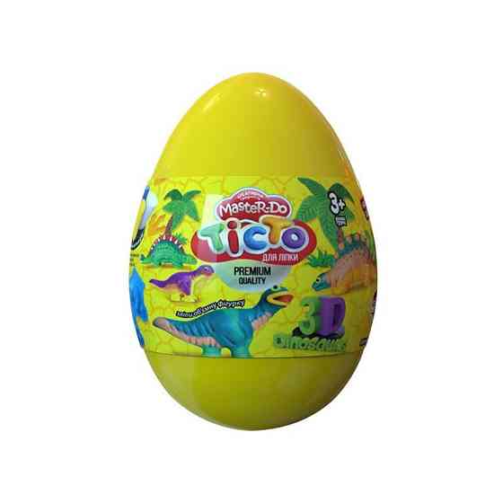Набір креативної творчості "Тісто для ліплення Master Do" Dinosaurs EGGS ТМD-08-01U  Жовтий Вінниця