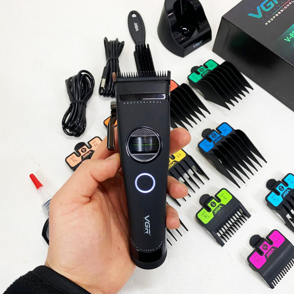 Машинка для стрижки короткої стрижки, Електрична машинка для з насадками Тример скронь PR-58 Львів - фото 7