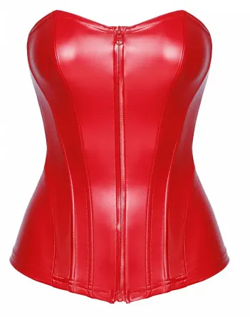 Корсет Noir Handmade F355 Red powerwetlook corset - S Львів